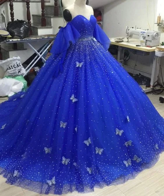 Women's Fashion-Forward Apparel elegant quinceanera dresses lace appliques tulle ball gown Prom Dress, Evening Dress gh2019