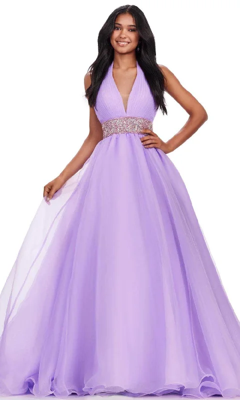 Women's Travel Outfit Set Ashley Lauren 11546 - Sleeveless V-Neck Ballgown