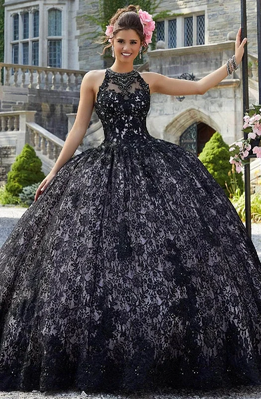 Women's Charming Outfit For Events Vizcaya by Mori Lee 34026 - Illusion Halter Princess Ballgown