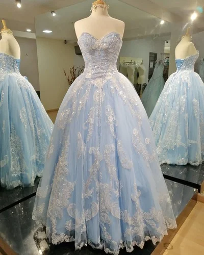 Stylish Women's Garments For Holidays Sweetheart Light Blue Ball Gown  gh2307