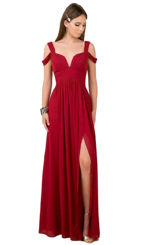 Women's Transitional Attire Nox Anabel - Y277 A-Line High Slit Gown