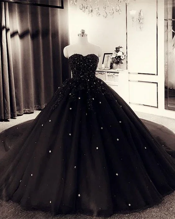 Women's Trendy Apparel Black quinceanera ball gown dresses prom Dresses  gh2133