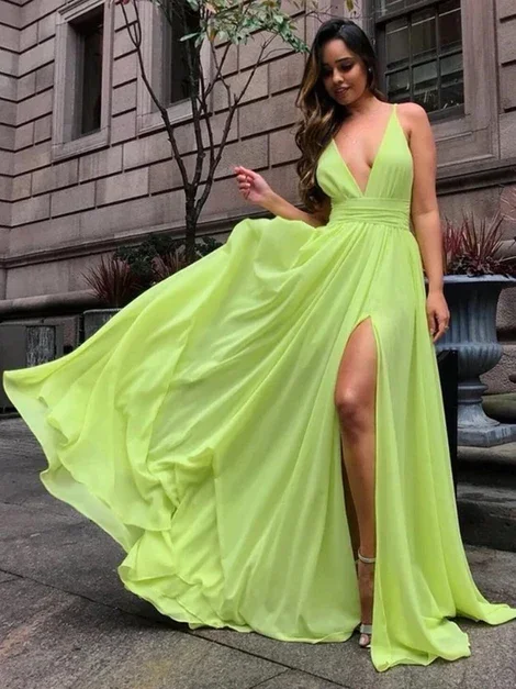 Women's Comfortable Apparel Sexy Prom Dress with Slit, Pageant Dress, Evening Dress, Dance Dresses, Graduation School Party Gown  gh2119