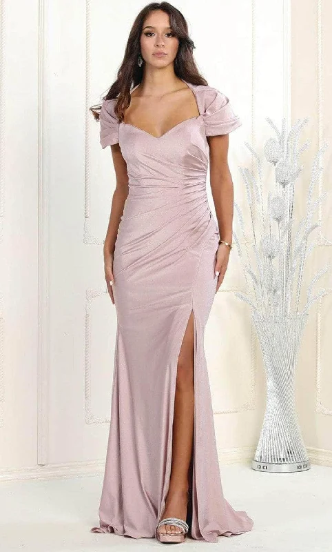 Women's Formal Event Outfit May Queen MQ1928B - Puff Sleeve Sweetheart Evening Gown