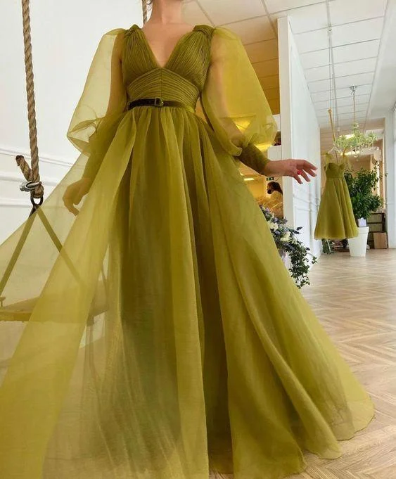 Women's Clothes And Apparel v neck long Prom Dresses, Sweet Prom Gowns  gh2111