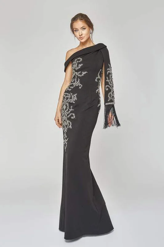 Women's Luxury Garments Terani Couture 1921E0169 - One Shoulder Beaded Gown