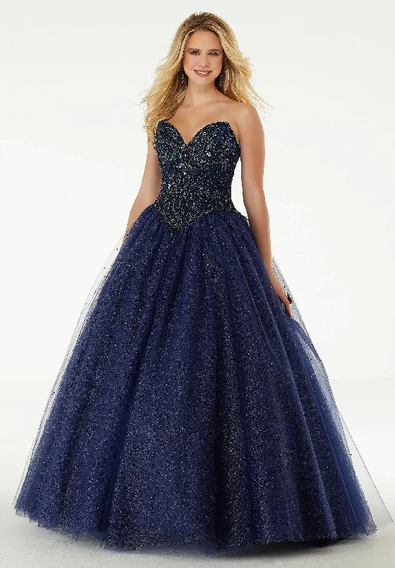 Women's Luxury Attire Mori Lee - Embellished Sweetheart Ballgown 45008