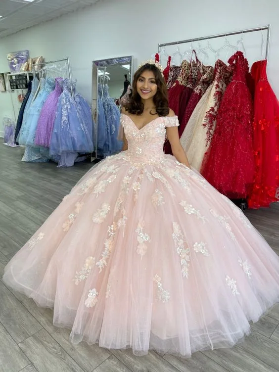 Women's Trendy Clothes Pink Ball Gown Prom Dresses Formal Dresses gh1883