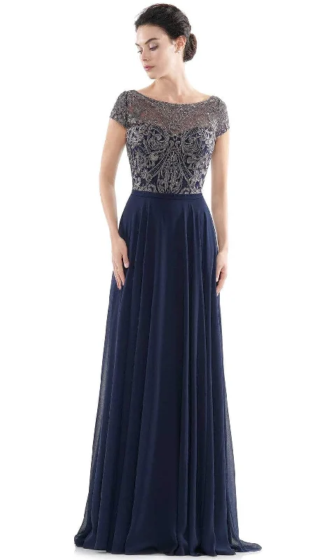 Women's Comfy Attire For Lounging Rina Di Montella - RD2719 Emballished Bateau Formal Gown