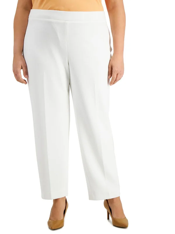 Best Boutiques Online Plus Womens Mid Rise Pull On Straight Leg Pants