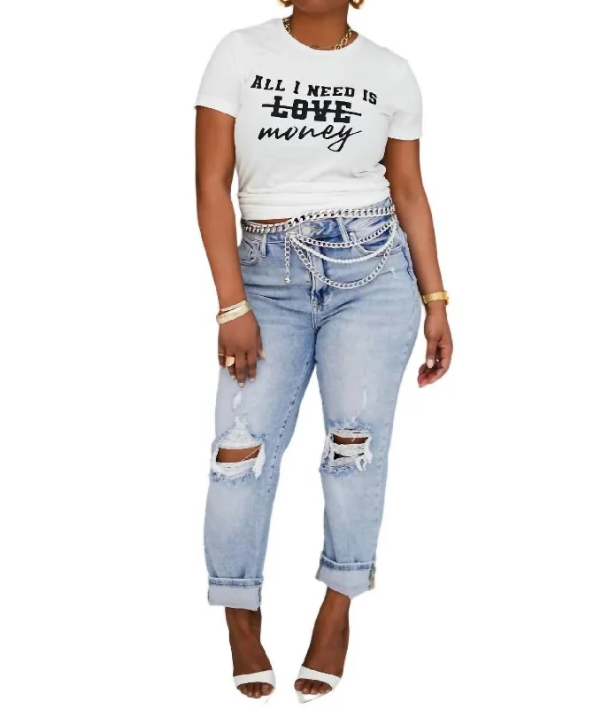 Women's Vintage Attire Not Your Average Mom Jeans In Light Denim