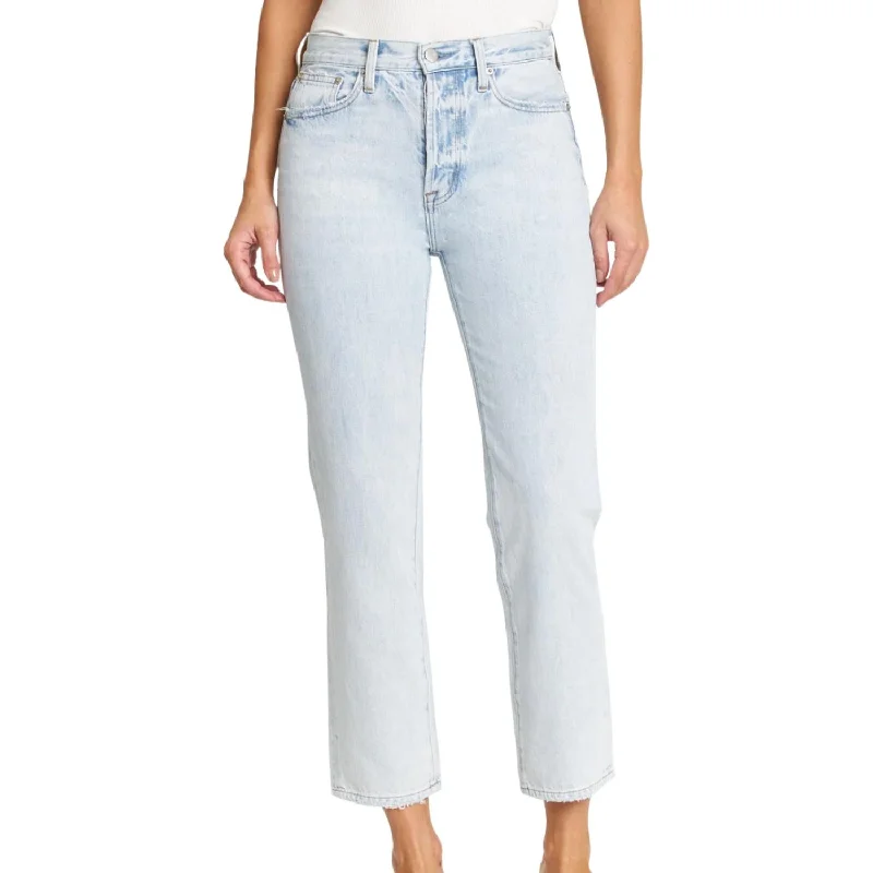 Women's Travel Garments Charlie High Rise Straight Jeans In Rennie