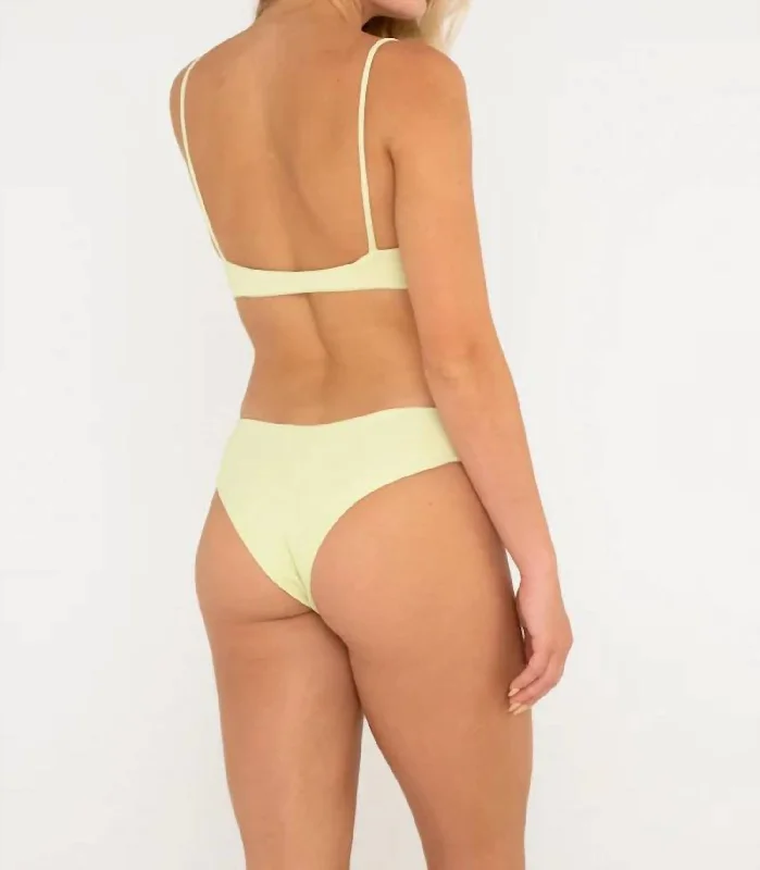 Affordable Women's Apparel Lila Bottom Ribbed In Light Lime