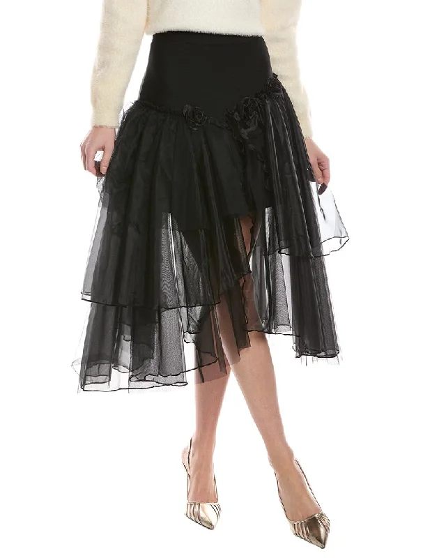 Women's Clothing for All Occasions Gracia Tiered Organza & Mesh Skirt