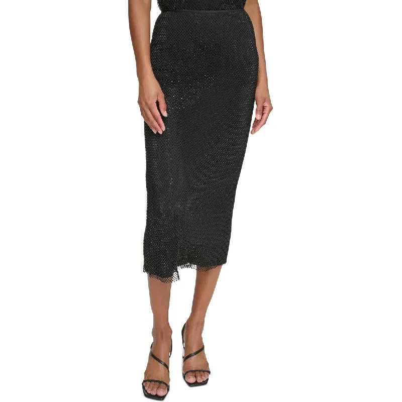 Clothing Sale Womens Midi Mesh Pencil Skirt