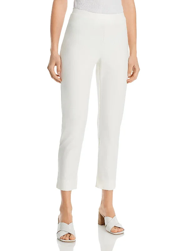 Best Online Boutiques Womens Crepe Stretch Mid-Rise Cropped Pants