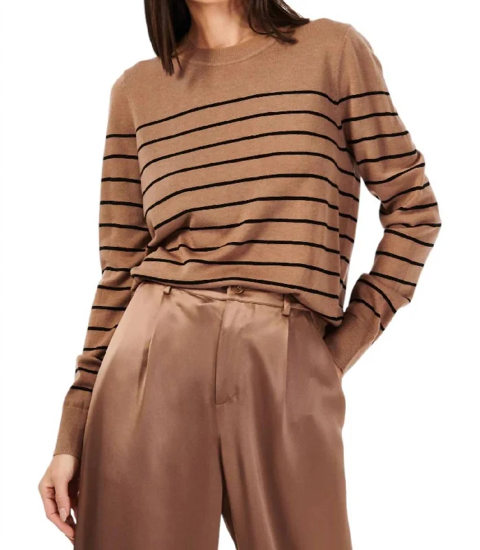 Women's Formal Event Outfit Lucinda Sweater In Nutshell Stripe