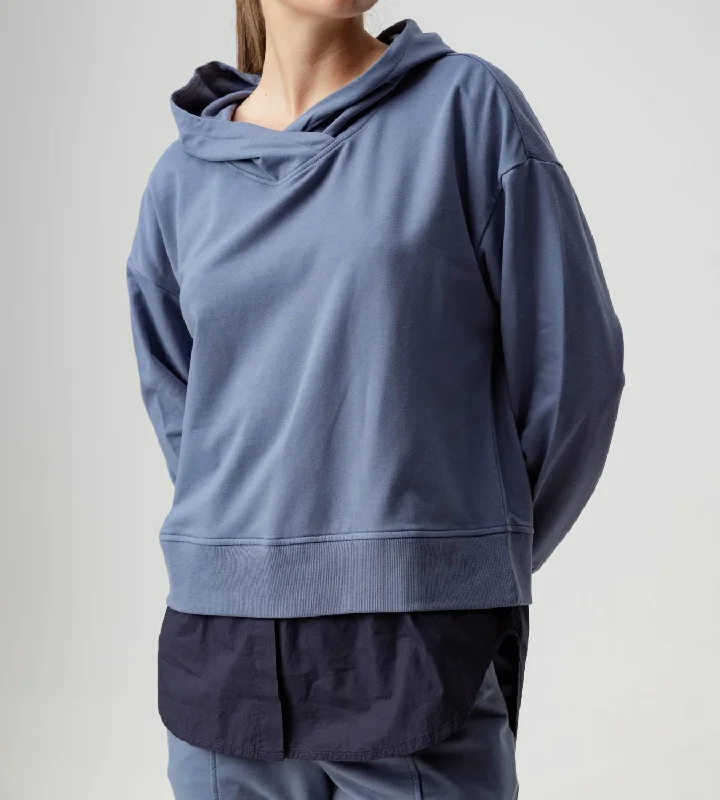 Fashionable Tops for Women Winnie Hoodie In Steel Blue