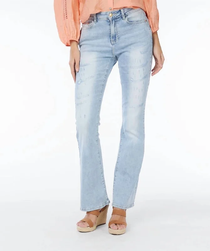 Plus-Size Women's Garments Stick To It Flare Jeans In Light Wash