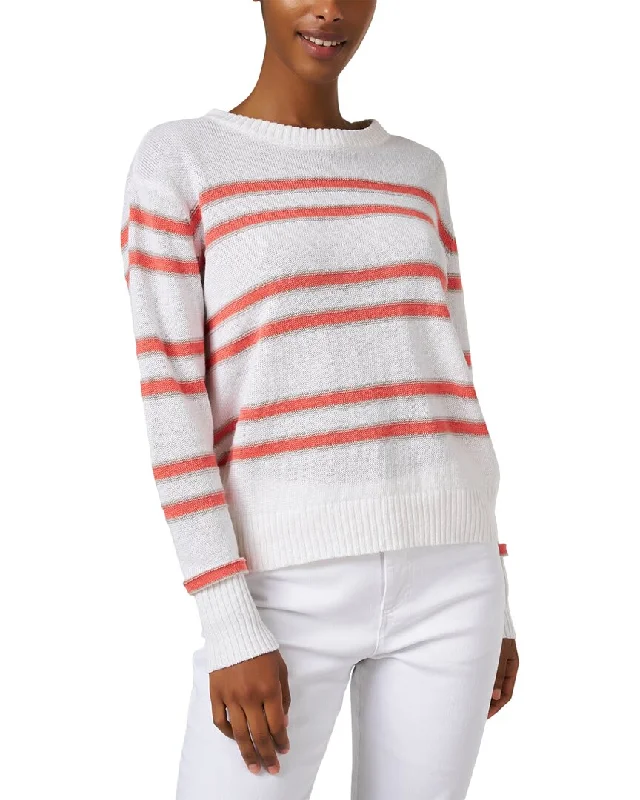 Women's Attire Kinross Striped Linen Sweater