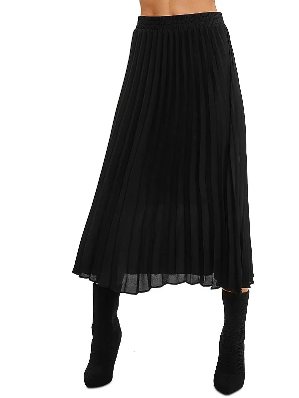 Clothing Brands Womens Shutter Pleat A-Line Midi Skirt