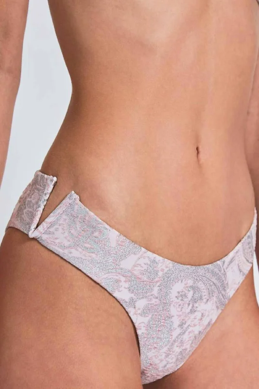 Affordable Trendy Clothes For Women Martha Bikini Bottom In Pink And Silver