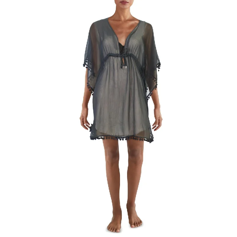 Women's Activewear Apparel Womens Slub Polyester Caftan Swim Cover-Up