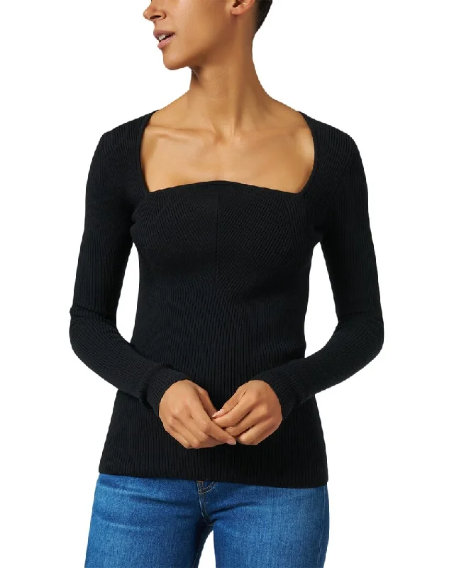 Women's Charming Outfit For Events Jason Wu Curved Neck Wool-Blend Sweater