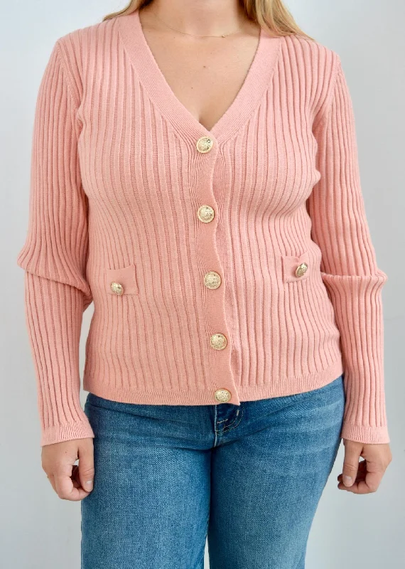 High-Quality Women's Fashion Dresses Baseline Cardigan In Light Pink