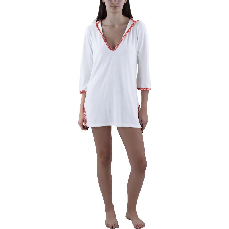 Women's Holiday Attire Womens Terry Hoodie Cover-Up