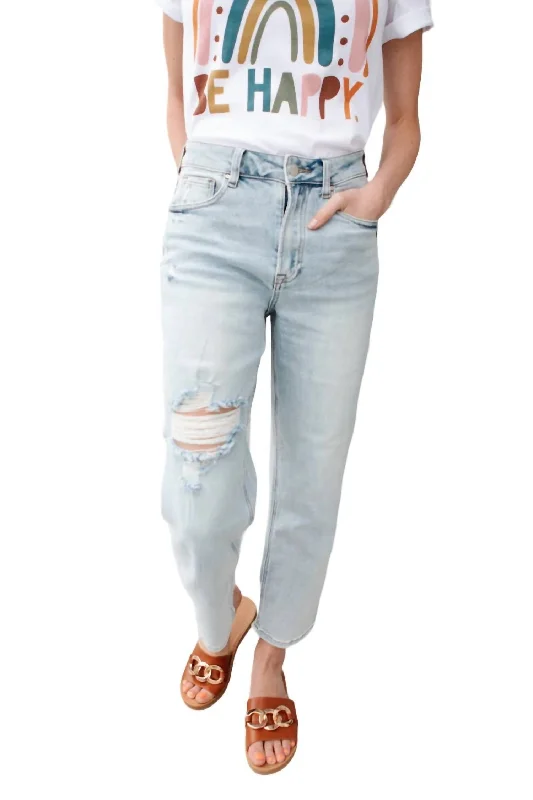 Women's Clothing Apparel Sets New Me Distressed Jeans In Light Wash