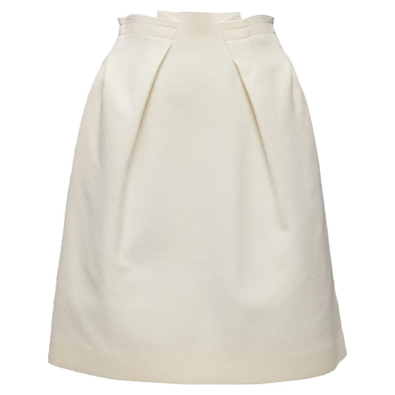 Women's Formal Event Clothing Roland Mouret wool crepe silk trim origami pleat waist skirt