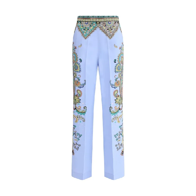 Comfy Women's Outfits for Daily Wear Etro Floral Print Women's Pants