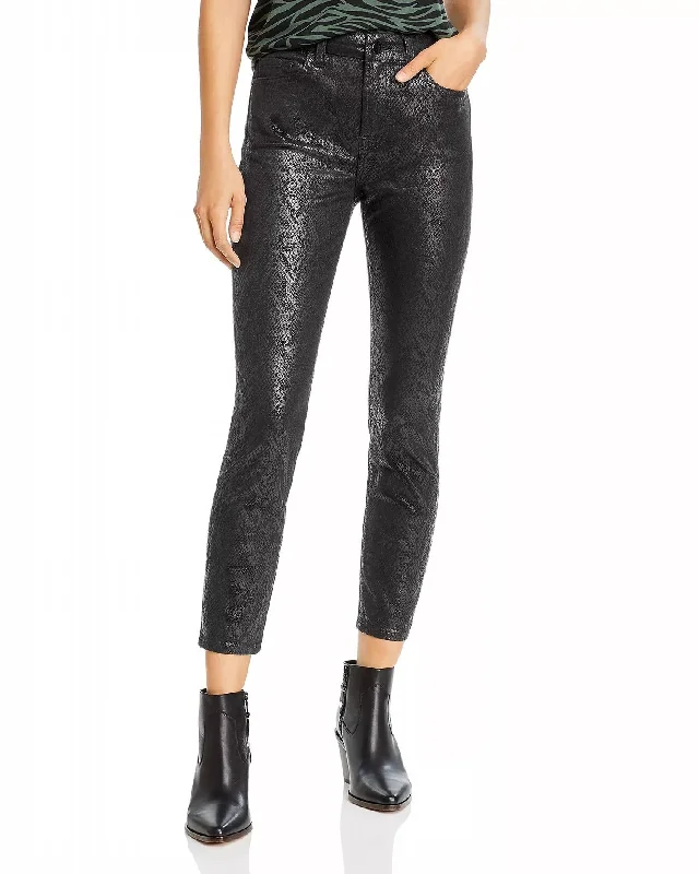 Comfortable Women's Apparel Coated Skinny Ankle Jean In Mamba Snake