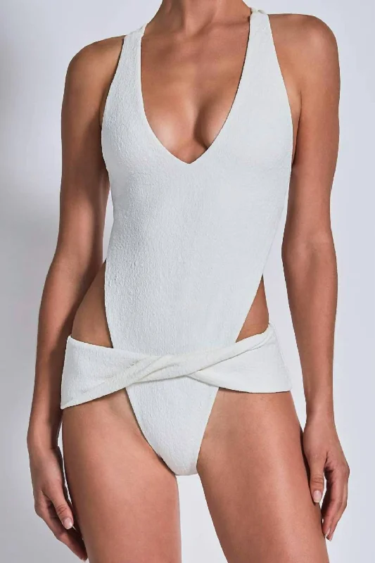 Women's Everyday Clothes Cora Full Piece Swimsuit In Cream Crocodile