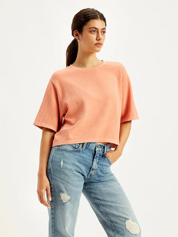 Women's Weekend Outfit Women's Textured Relaxed Fit T-Shirt