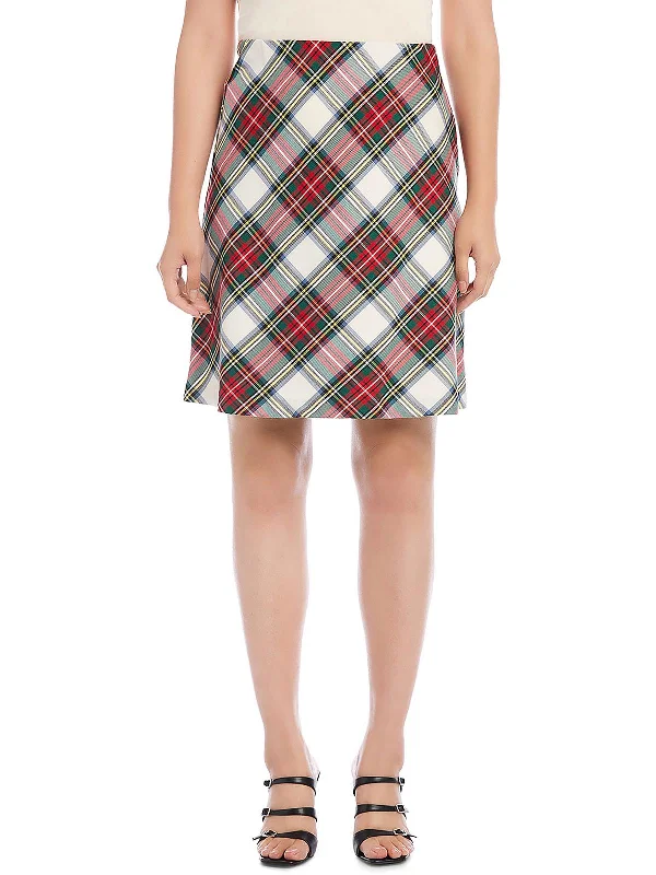 Cheap Women's Clothing Online Womens Above Knee Plaid Pencil Skirt