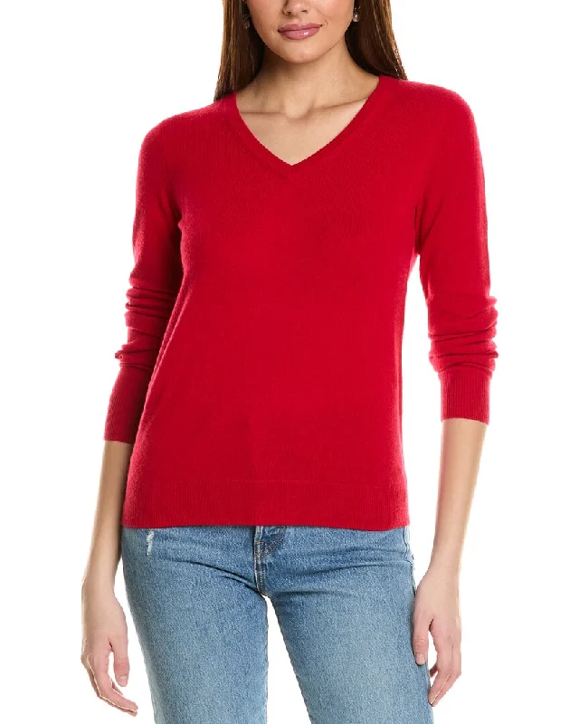 Vintage-Inspired Garments Amicale Cashmere Basic V-Neck Cashmere Sweater