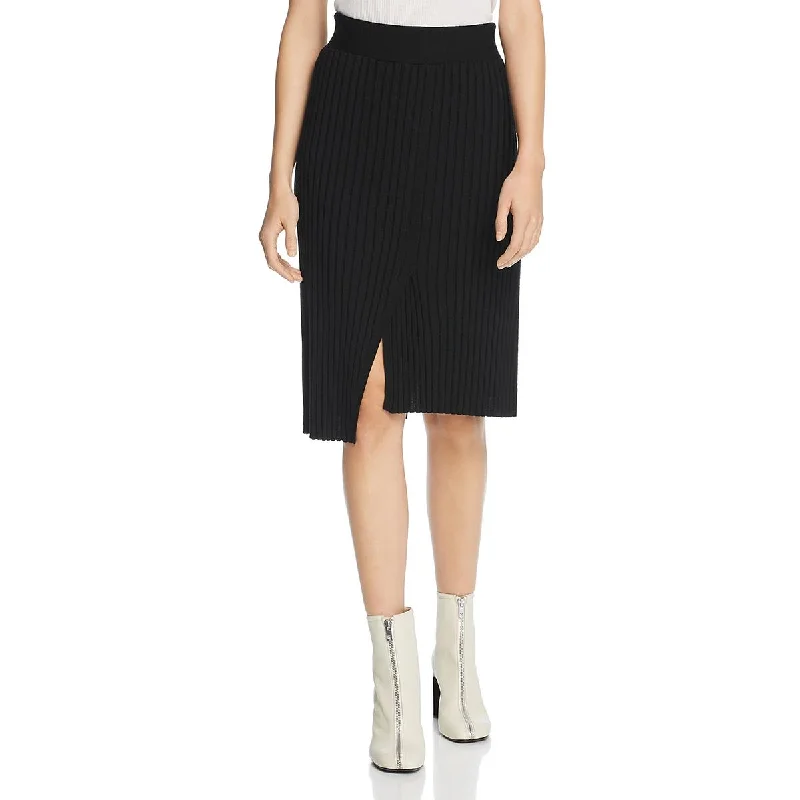 Sale Clearance Womens Merino Wool Ribbed Skirt