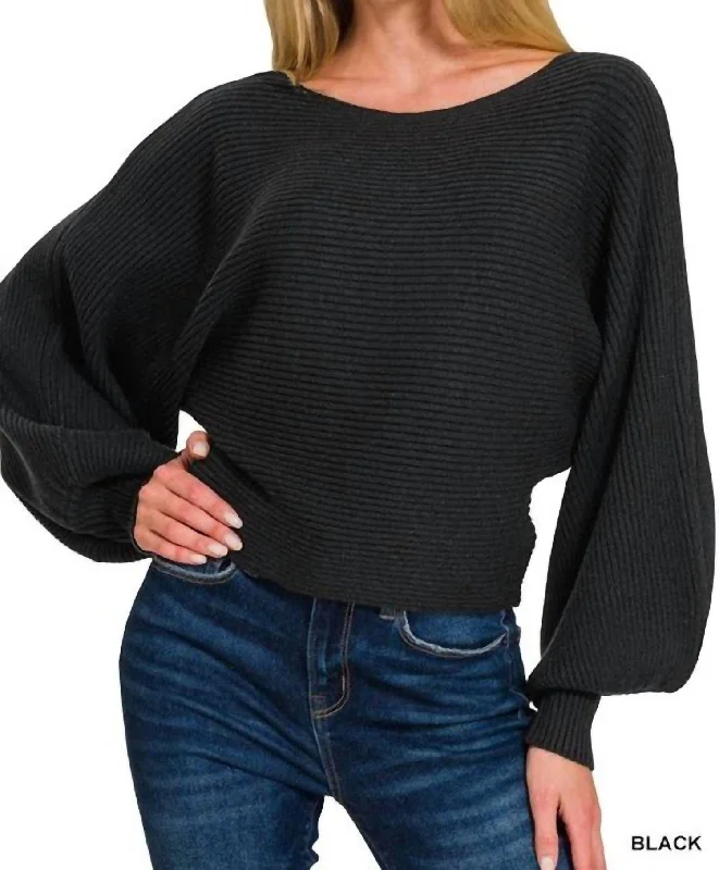 Women's Fashion Clothing Midnight Wander Sweater In Black