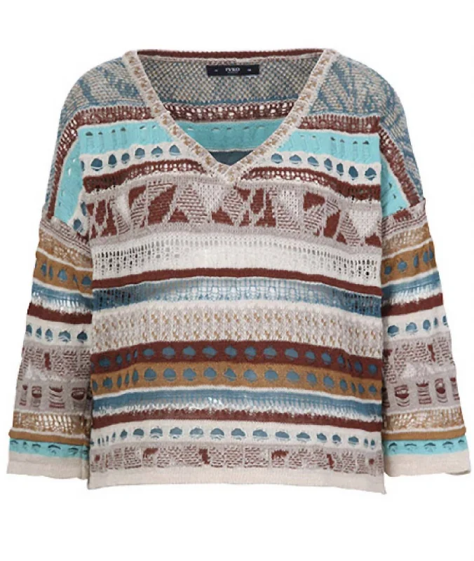 Women's Chic Outfit Nomads Stripes Pullover In Multi