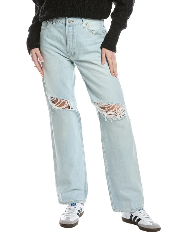 Women's Trendy Outfit RE/DONE Loose Long Acqua Destroy Jean