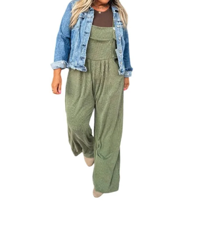 Versatile Women's Clothing for All Occasions Karli Boho Overalls In Olive