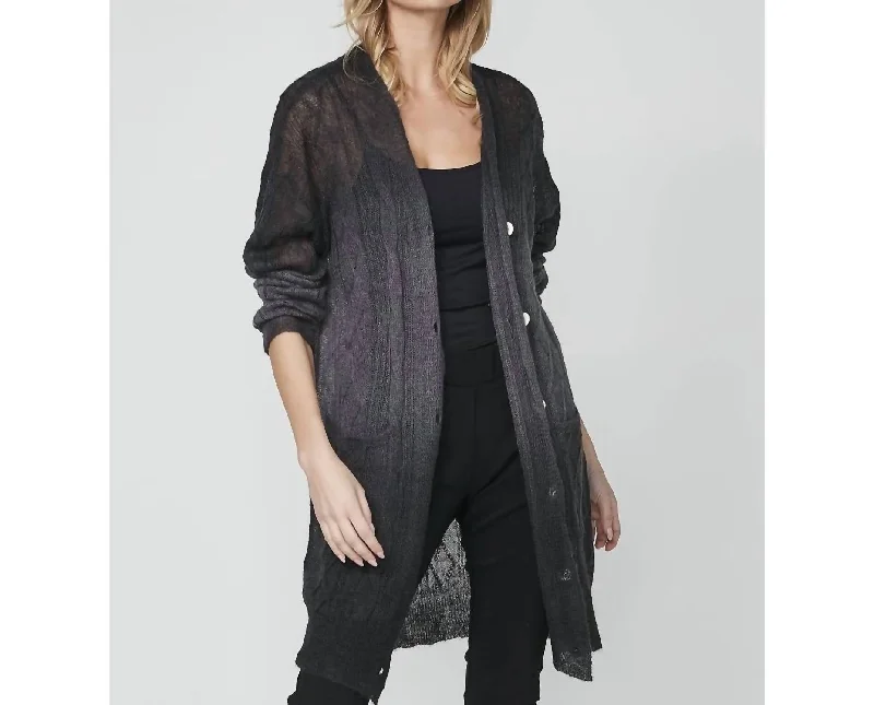 Holiday Special Offers Raida Cardigan Knit In Black Mix