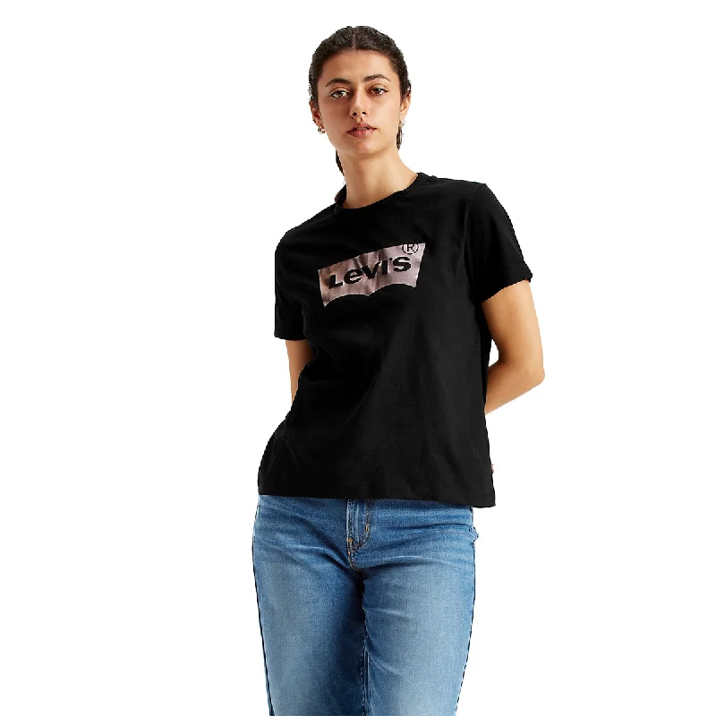 Women's Contemporary Apparel Women's Brand Logo Straight Fit T-Shirt