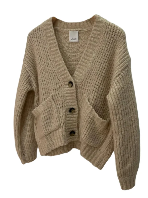 Trendy Casual Outfits V-Cardigan 1/1 In Cream