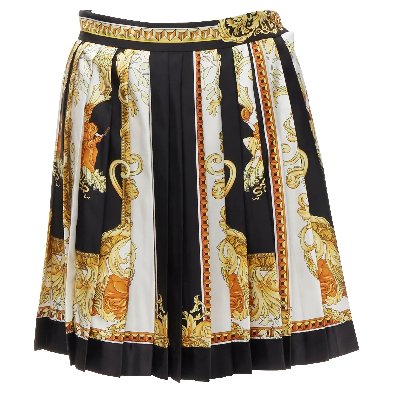 Women's Clothing For Casual Outings Versace Barocco silk pleated skirt