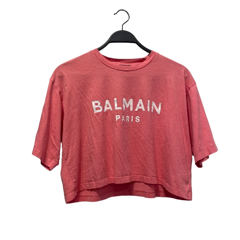 Sustainable Women's Apparel BALMAIN/T-Shirt/L/Cotton/PNK/