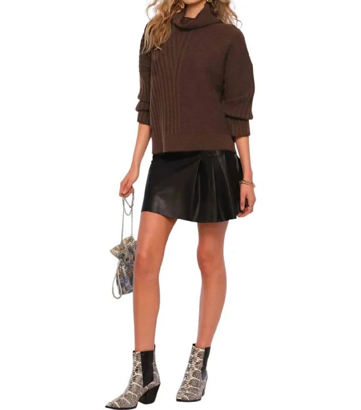 Women's Street Style Casual Wear Pauline Sweater In Espresso