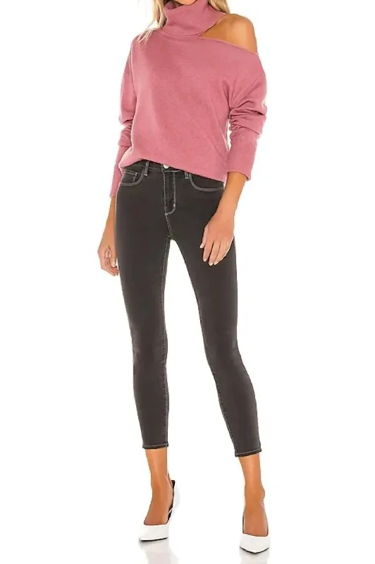 Women's Comfy Loungewear Outfit Raundi Sweater In Mesa Rose